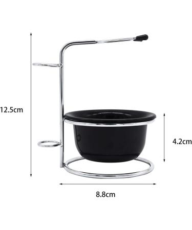 Shaving Stand Kits for Men Universal Heavy Stainless Shaving Brush Stand Holder with Shaving Bowl-The Best Safety Razor Stand for Place Manual Razor Blades Shaving Brush Shaving Bowl (Black) - Buy Online on GoSupps.com