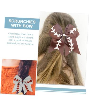 Mikinona Baseball Bows for Girl Softball Bow Hair Tie Hair Ties for Hair Clips for Hair Accessories for Cheer Bows Cheerleader Bows for Girls Bows for Cheerleaders Woman Ribbon Bow Tie - Buy Online on GoSupps.com