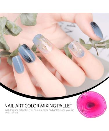 FRCOLOR 1 Piece Natural Agate Mixing Plate Durable Manicure Palette For Color Mixing Nail Art For Lipstick Pigments Elegant Storage Solution For Women - Buy Online on GoSupps.com