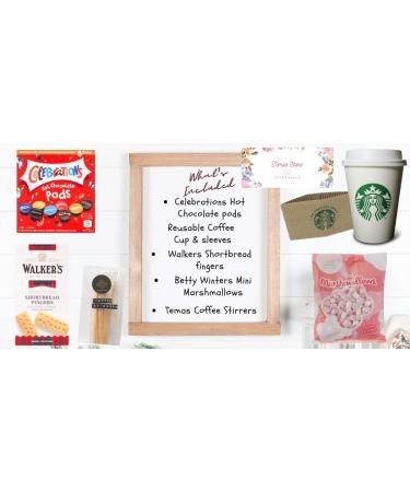 Temas Celebrations Hot Chocolate Pods Gift Set includes Celebrations Hot Chocolate pods (8 pods) Short Bread Biscuit Marshmallows Reusable Coffee Cup & Sleeves Hot Chocolate Stirrers |Easter - Buy Online on GoSupps.com
