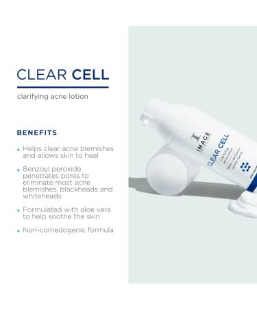 IMAGE Skincare CLEAR CELL Acne Lotion Treatment with Benzoyl Peroxide 1.7 oz - Buy Online on GoSupps.com
