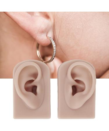 Silicone Ear Model Left and Right Soft Flexible Model Fake Ear Piercing Practice Human Ear Model Silicone Ear for Jewelry Display Acupuncture Teaching (#3) - Buy Online on GoSupps.com