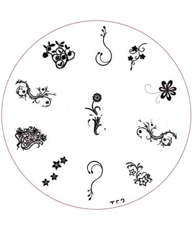 ++SPECIAL ITEM++ Stamping stencil T-Series: T52 tendrils flowers