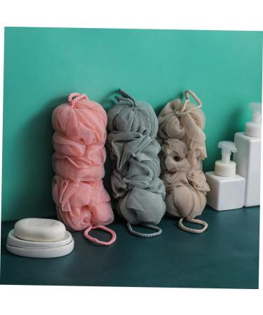 3pcs Bath Ball Shower Sponges for Men - Exfoliating Body Scrubber & Back Washer Pouf for Ultimate Shower Experience - Buy Online on GoSupps.com