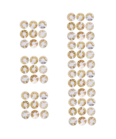 minkissy 63 Boxes Nail Art Accessories Nail Art Flakes Gold Trim Nail Rivets Studs Metal Rivet Nail Decoration Rhinestone Decor Nail Accessory 3d Zinc Alloy White Disc Manicure