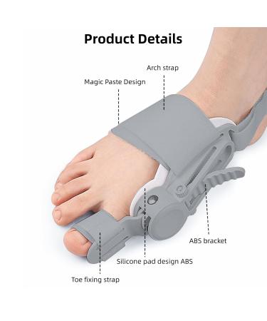 Bunion Corrector with Toe Spacers - Adjustable Big Toe Straightener for Effective Bunion Relief | Best Toe Separators for Women - Buy Online on GoSupps.com