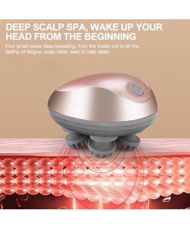 EBKCQ Head Massage Device - Wireless Scalp Massager with 3 Kneading Modes IPX7 Waterproof for Hair Growth & Stress Relief - Buy Online on GoSupps.com