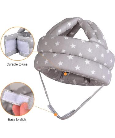 Baby Head Protector Safety Helmet for 6-36 Months Grey Star - 1pc - Buy Online on GoSupps.com