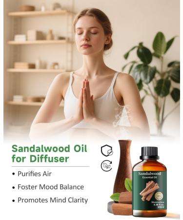 Pure Gardenia & Sandalwood Essential Oil Set Natural Floral Woody Oil Duo for Reed Diffuser Skin Hair Care Perfume Candle Making Evening Relaxation 2 x 3.38 Fl Oz - Buy Online on GoSupps.com