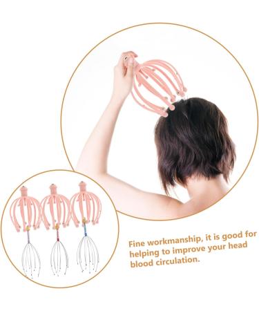 Shop TOVINANNA Multifunctional Head Massage Device - Portable Octopus Massage Tool in Pink | Relax & Rejuvenate Anywhere - Buy Online on GoSupps.com