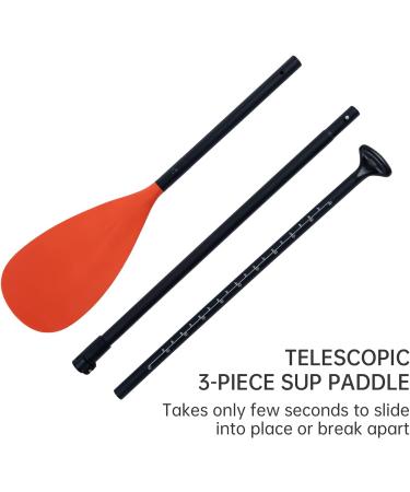 BORUIMA SUP Paddle - Adjustable 3-Piece Floating Alloy Shaft, Nylon Blade, Lightweight Stand-up Paddle Board Oar - Red (65.7-85.4 inches) - Buy Online on GoSupps.com