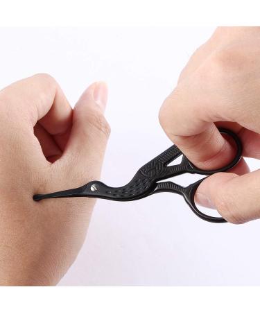 LIVINGO 3.5" Rounded Tip Vintage Stork Scissors  Professional Stainless Steel with Black Titanium Coated  Cuticle Pedicure Beauty Grooming Scissors for Eyebrow  Facial Hair  Dry Skin  Nose Hair - Buy Online on GoSupps.com