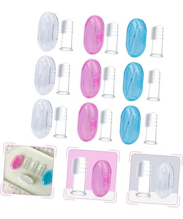 Magiclulu 9-Piece Toddler Finger Toothbrush Set | Baby Oral Massager for Effective Mouth Cleaning | International Shipping Available - Buy Online on GoSupps.com