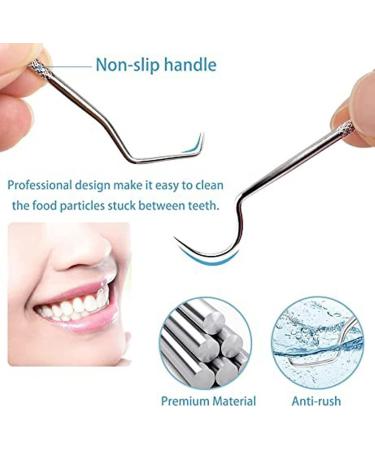 Luojuny Stainless Steel Tooth Picking Tool Set - Wear-Resistant Portable Oral Care for Daily Use - Buy Online on GoSupps.com