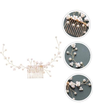 Mikinona Bridal Hair Comb Pearl Headpiece Pearl Headdress Bride Hair Comb Pearl Hair Combs Pearl Headwear Wedding Hair Comb Hair Accessories Bridal Headdress Handmade Headwear Decor - Buy Online on GoSupps.com