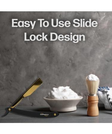 OMWAH Professional Barber Straight Edge Razor - Premium Slide Lock Design for Precision Shaving | International Shipping Available - Buy Online on GoSupps.com