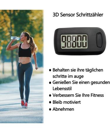 Pulivia 3D Pedometer - Accurate Step Counter for Walking Clip & Lanyard Ideal for Kids Men & Women | International Shipping - Buy Online on GoSupps.com