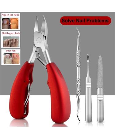 Nail Clipper for Thick Nails Toe Nail Clippers Nail Correction Thick Nails Ingrown Toenails Nippers Cutters Dead Skin Dirt Remover Pedicure Care Tool (Color : Black-B) - Buy Online on GoSupps.com