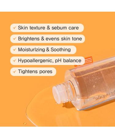 Nightingale C-Toning Clear Toner with Hyaluronic Acid & Vitamin Complex - AHA BHA PHA Niacinamide for Dull Skin - Moisturizing Brightening Hypoallergenic Korean Skin Care - Buy Online on GoSupps.com