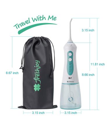 Buy Freshjoy Cordless Water Flosser - Portable Oral Irrigator 300ml IPX7 Waterproof FDA Approved 4 Jet Tips 3 Modes | Best for Home & Travel - Buy Online on GoSupps.com