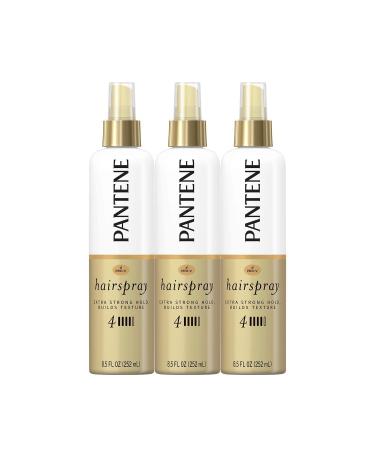 Pantene Hairspray Non-aerosol Extra Strong Hold Pro-V Level 4 Texture Building 8.5 fl oz Triple Pack