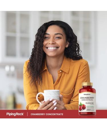 Piping Rock Cranberry Concentrate Capsules 10,000mg | 250 Pills | Vitamin C Extract Supplement | Non-GMO & Gluten Free - Buy Online on GoSupps.com