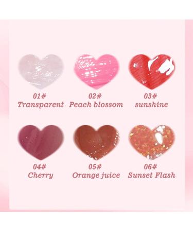 6 Colors Hydrating Lip Glow Oil Kit - Tinted Plumping Gloss Long-Lasting Nourishing Shine - Buy Online on GoSupps.com