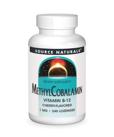 Source Naturals MethylCobalamin Vitmain B-12 Cherry-Flavored 1 mg - 240 Lozenges