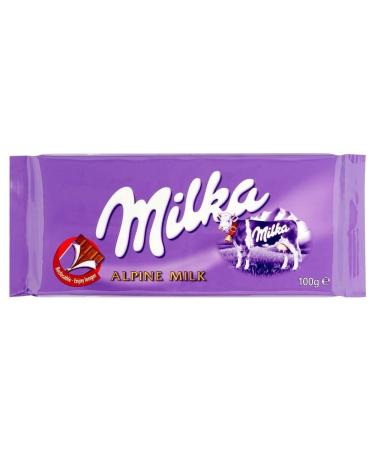 Milka Milka Alpine Milk Chocolate Bar (100g) - Pack of 2