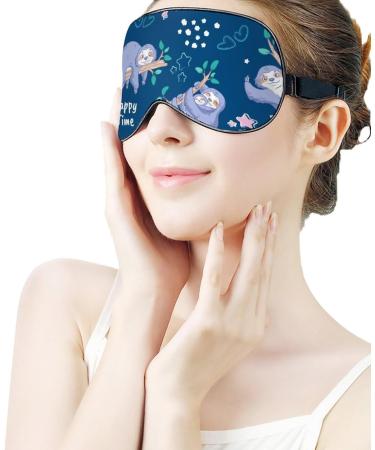 Tropical Sloths Sleep Mask - Adjustable Eye Cover for Sleeping, Blocking Light, Night Travel - for Men and Women - Buy Online on GoSupps.com