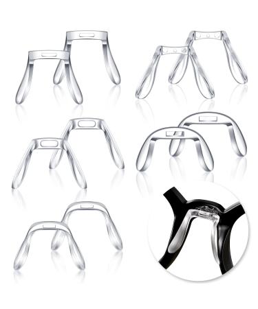 12 Pieces U Shaped Eyeglasses Nose Pads Bridge Plastic Eye Glasses Nose Support Pads Anti Slip Nose Pieces for Eyeglasses Soft Plug-in Air Chamber Glasses Nose Guard Eyewear Accessories (6 Styles)