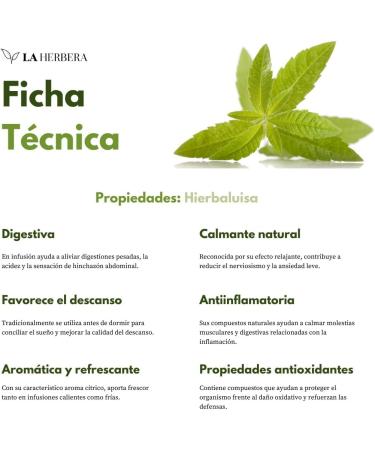 The Herbera Herb drone Herb Louisa dried leaves for pouring also known as lemon verbena ideal for digestive and relaxing infusions citrus flavor with natural - Buy Online on GoSupps.com