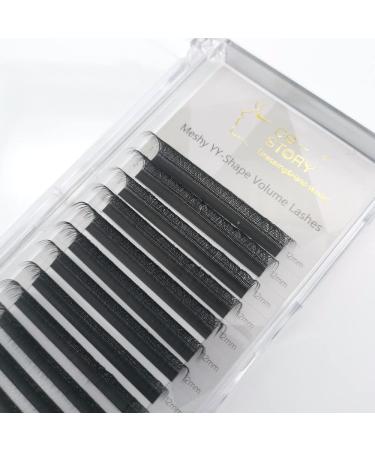 Costory YY Eyelash Extension Double Tips | 4D Volume Soft Light Natural Accessories | D Curl 0.07mm - 13mm | Easy Fans for Hand-Woven Blooming Artificial Eyelashes - Buy Online on GoSupps.com