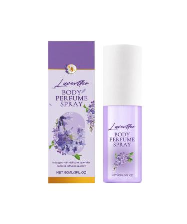 Lavender Body Fragrance Spray Fresh Eau de Toilette for Women Long Lasting Charming Glowing Femininity Gift for Women(90ML / 3 Fl.Oz) Purple