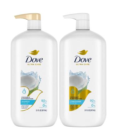 Dove Shampoo and Conditioner Set - Nourishing Secrets Coconut Shampoo and Conditioner Hydrating Shampoo for Dry Hair Frizz Control 31 Oz (2 Piece Set)
