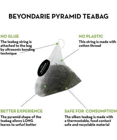 BEYONDARIE Smoked Tea Bags - 15 Long Leaf Pyramid Herbal Teabags - Buy Online on GoSupps.com