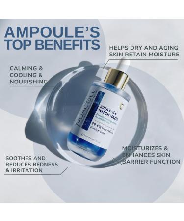 Nuacell Azulene & Chamomile Soothing Serum | 99.9% Guaiazulene 70% Witch Hazel for Irritated Skin | K-Beauty Aesthetic Winner (1.69 fl. oz) - International Shipping Available - Buy Online on GoSupps.com