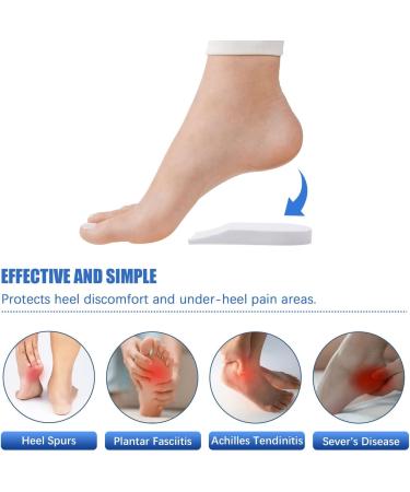 Latex Heel Cushion Pads - Adhesive Relief for Heel Pain Spurs & Sports Injuries | Unisex 2 Pairs (Large - Buy Online on GoSupps.com