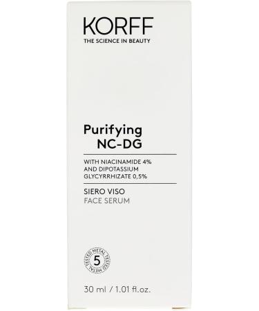 Korff Purifying NCDG facial serum reduces the production of sebo and the shine effect reduces pores and impurities compensates for the liner part sustainable packaging size 30 ml - Buy Online on GoSupps.com