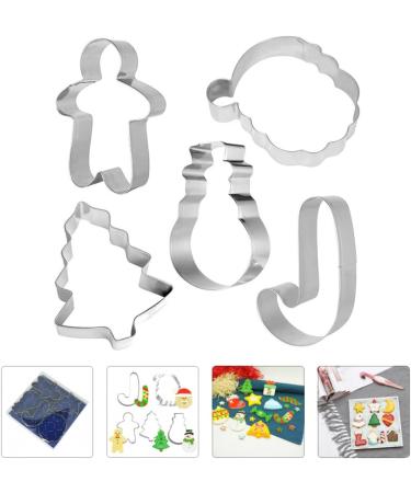 FELTECHELECTR 5pcs Christmas Die Cutting Snowflake Cookie Candy Chocolate Baking Accessory Stainless Steel Props - Buy Online on GoSupps.com