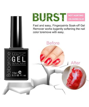 Babaroce ""Professional Magic Gel Fingernail Polish Remover Non Acetone Nail Polish Remover Cuticle Trimmer Cuticle Remover Nail Glue Remover Gel Polish Remover For Nails 15 Ml - Buy Online on GoSupps.com