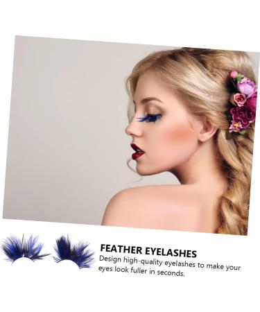 FRCOLOR Halloween Eyelashes 1 Pair Stage Makeup Eyelash Women Eyelashes Cosplay Eyelashes blue Eyelashes cosplay fake lashes Makeup Accessories fake Eyelashes for women Miss modeling set - Buy Online on GoSupps.com