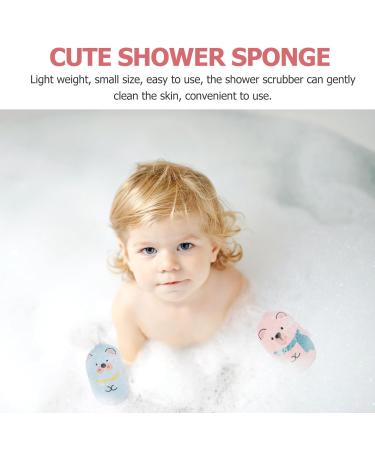 MAGICLULU 2pcs Exfoliating Bath Sponge - Reusable Scrubber for Newborns | Ideal Bathing Tool Artifact | Soft Bath Ball & Wipe for Spa-like Clean - Buy Online on GoSupps.com