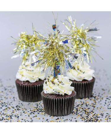 New Years Sprinkles for Cookie Decorating Fancy Sanding Sugar Sprinkles for Cake Decorating Edible Cake Decorations Ice Cream Toppings Cake Sprinkles in White Silver Black Gold Sprinkles for Baking Ball Drop - Buy Online on GoSupps.com