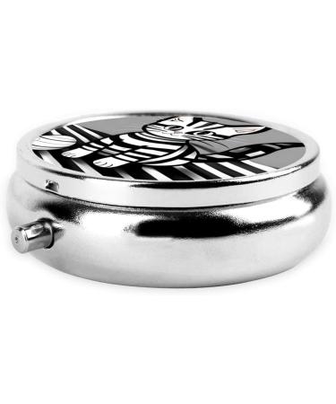 Play Ball Kitty Round Pill Box - Portable 3-Compartment Pill Organizer for Purse & Pocket | Travel Friendly - Buy Online on GoSupps.com