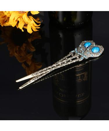 Lurrose 2PCS Vintage Rhinestone Hair Sticks - Elegant Traditional Hair Chopsticks for Women | Stylish Bun Accessory and Hair Jewelry - Buy Online on GoSupps.com