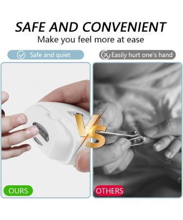 carrub Electric Nail Clipper Portable Automatic Nail Clippers for Adults Electric Nail Clippers White Easy to Use - Buy Online on GoSupps.com