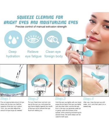 Zalati Eye Wash Cup - Blue | Eye Bath Cleaner Bottle for Eye Care | Cleaning Tool - Buy Online on GoSupps.com