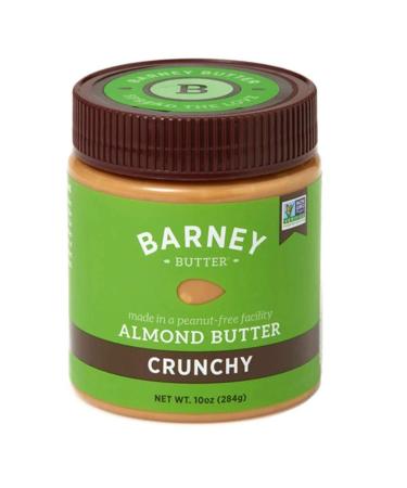 BARNEY Almond Butter, Crunchy, No Stir, Non-GMO, Skin-Free, Paleo Friendly, KETO, 10 Ounce Crunchy 10 Ounce (Pack of 1)