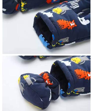 Winter Hooded Romper Snowsuit for Baby Boys | Cotton Jumpsuit Outfit with Gloves & Booties | 12-18 Months - Buy Online on GoSupps.com